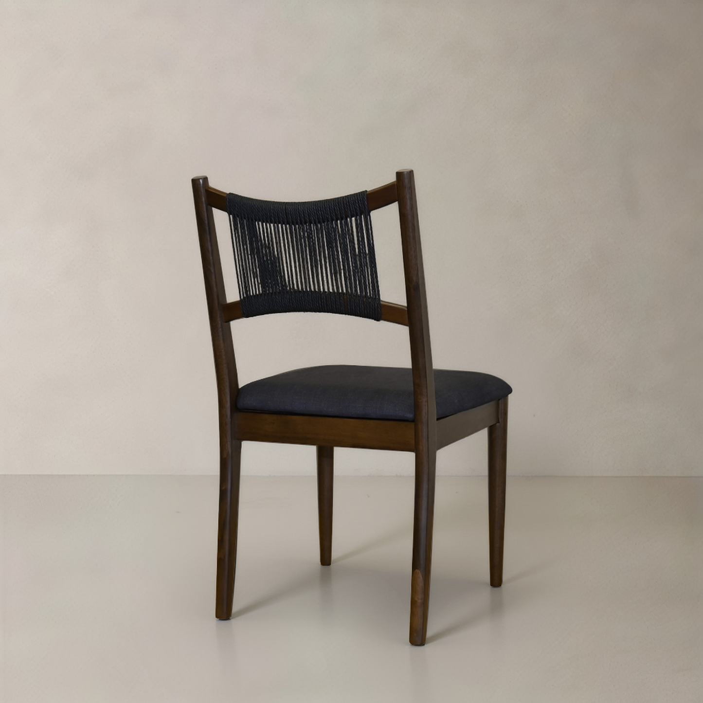 APRIL Solid Wood Dining Chair, Black