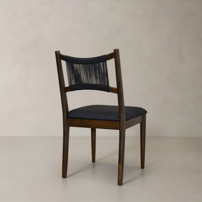 APRIL Solid Wood Dining Chair, Black