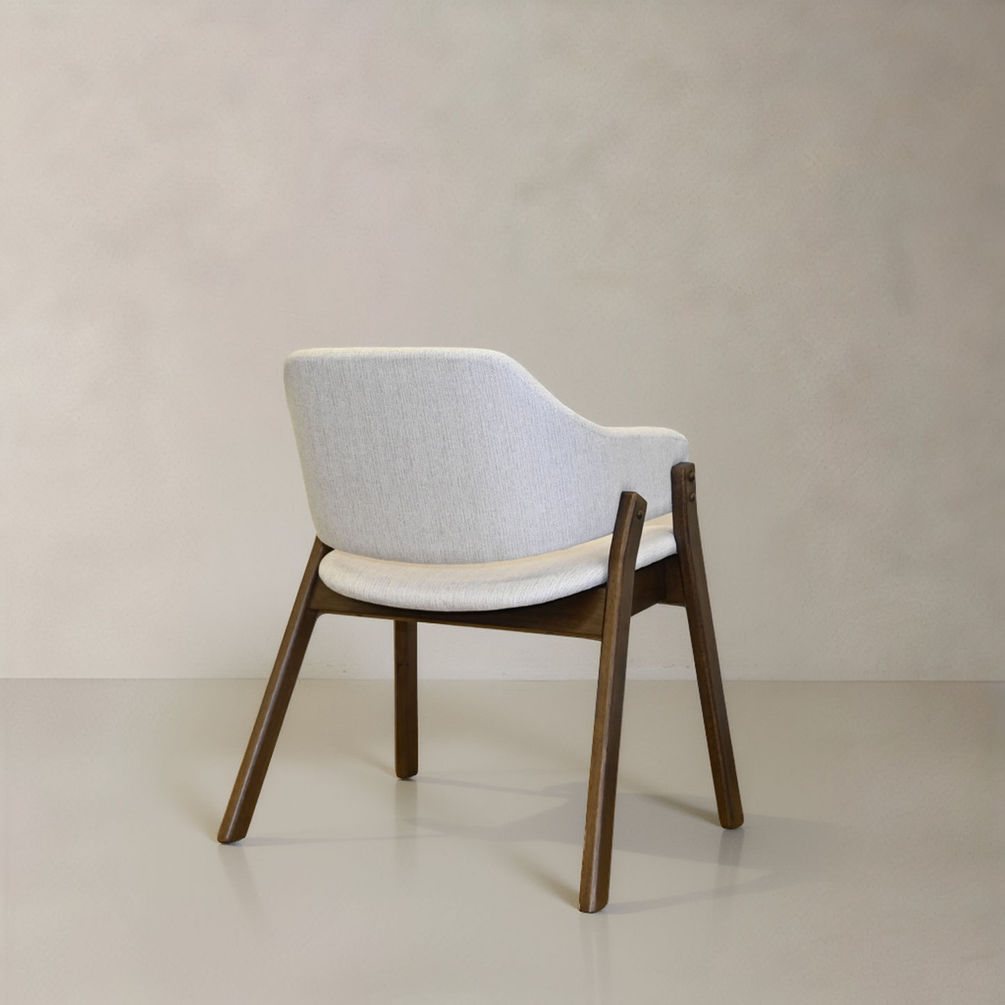 BEAUMONT Solid Wood Dining Chair, Cream