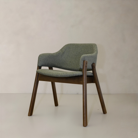 BEAUMONT Solid Wood Dining Chair, Green