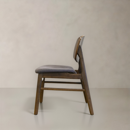 HARPER Solid Wood Dining Chair, Brown