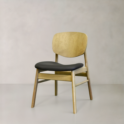 HARPER Solid Wood Dining Chair, Black