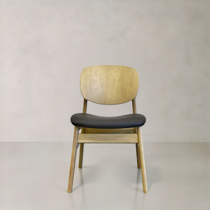 HARPER Solid Wood Dining Chair, Black