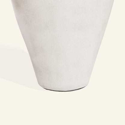 Large decorative vase made of cement and seagrass