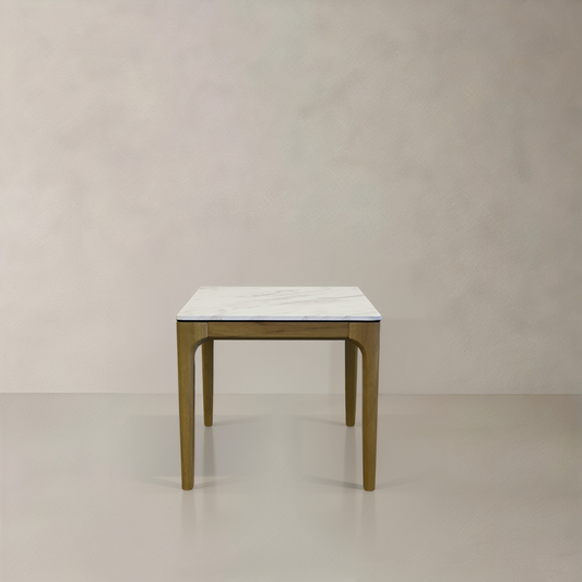AUDREY Side Table, White Marble