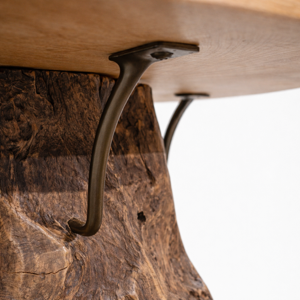 Monroe 19.7" Solid Teak Root Side Table