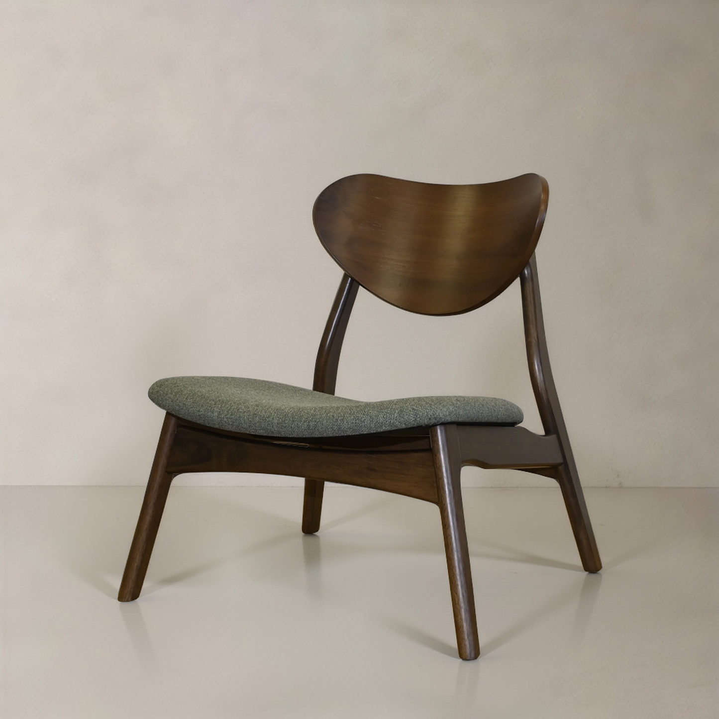 LAURENT Solid Wood Lounge Chair, Green, 28.1"