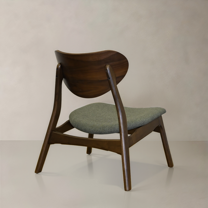 LAURENT Solid Wood Lounge Chair, Green, 28.1"