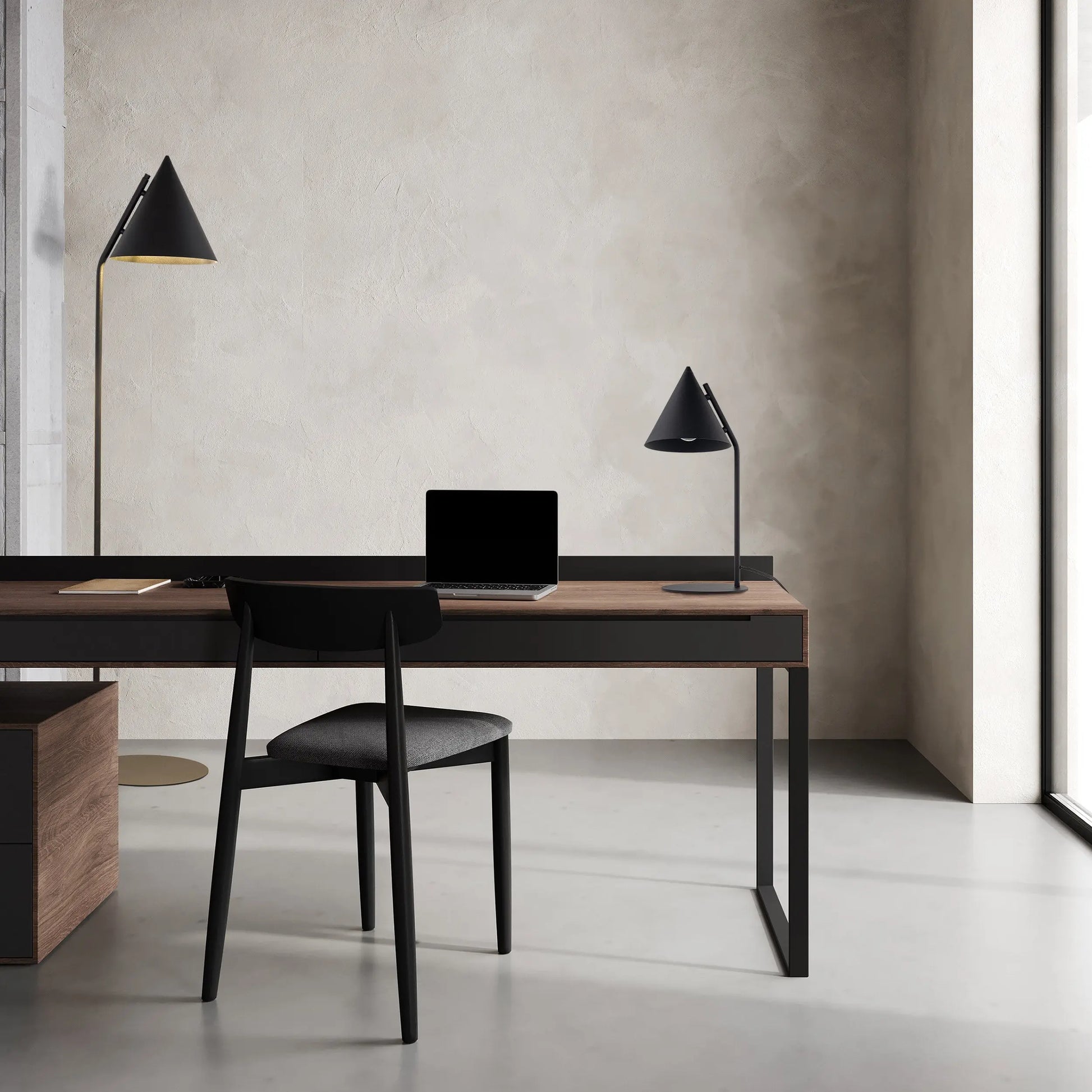 CONO Black Modern Minimalist Floor Lamp LumoCrafts