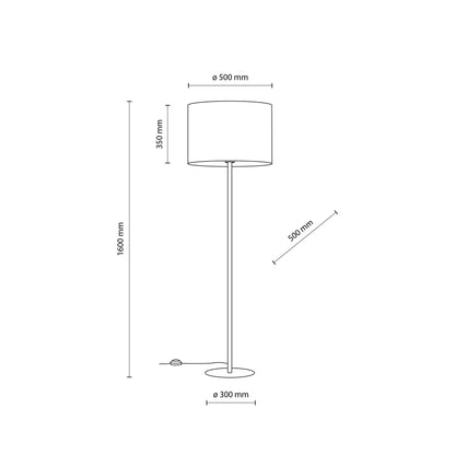 UMBERTO Brown Modern Floor Lamp