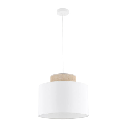 DUO White Jute Natural Pendant Light LumoCrafts