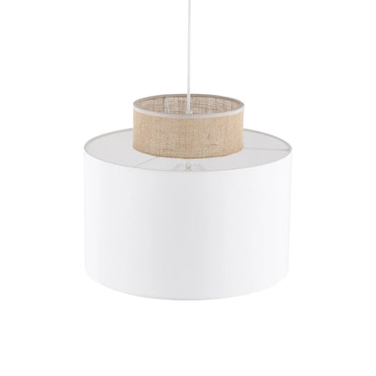 DUO White Jute Natural Pendant Light LumoCrafts