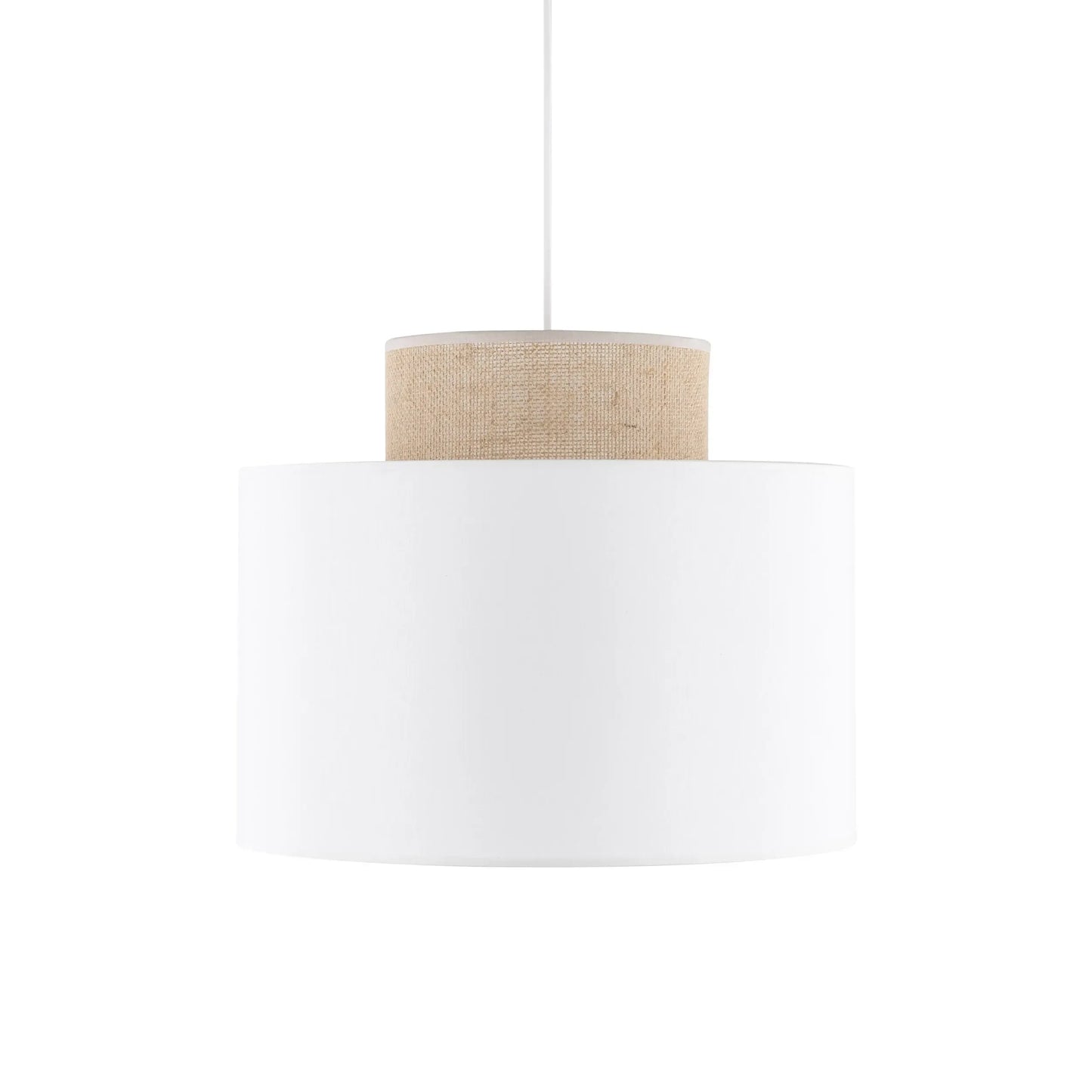 DUO White Jute Natural Pendant Light LumoCrafts