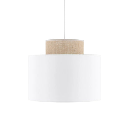 DUO White Jute Natural Pendant Light LumoCrafts