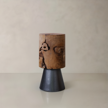 ECHO Solid Teak Side Table, Natural