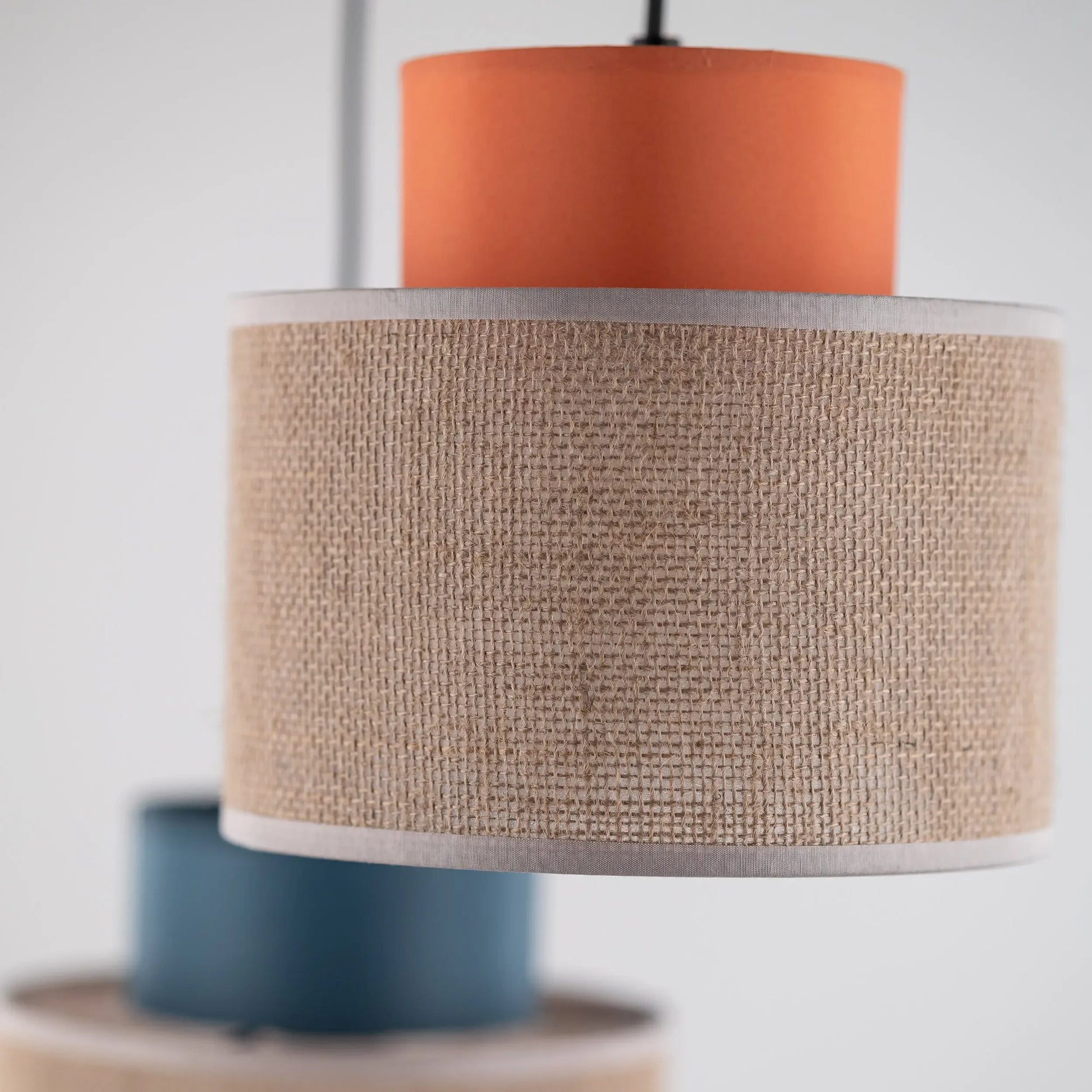 DUO Jute Mix Natural Pendant Light 3 LumoCrafts