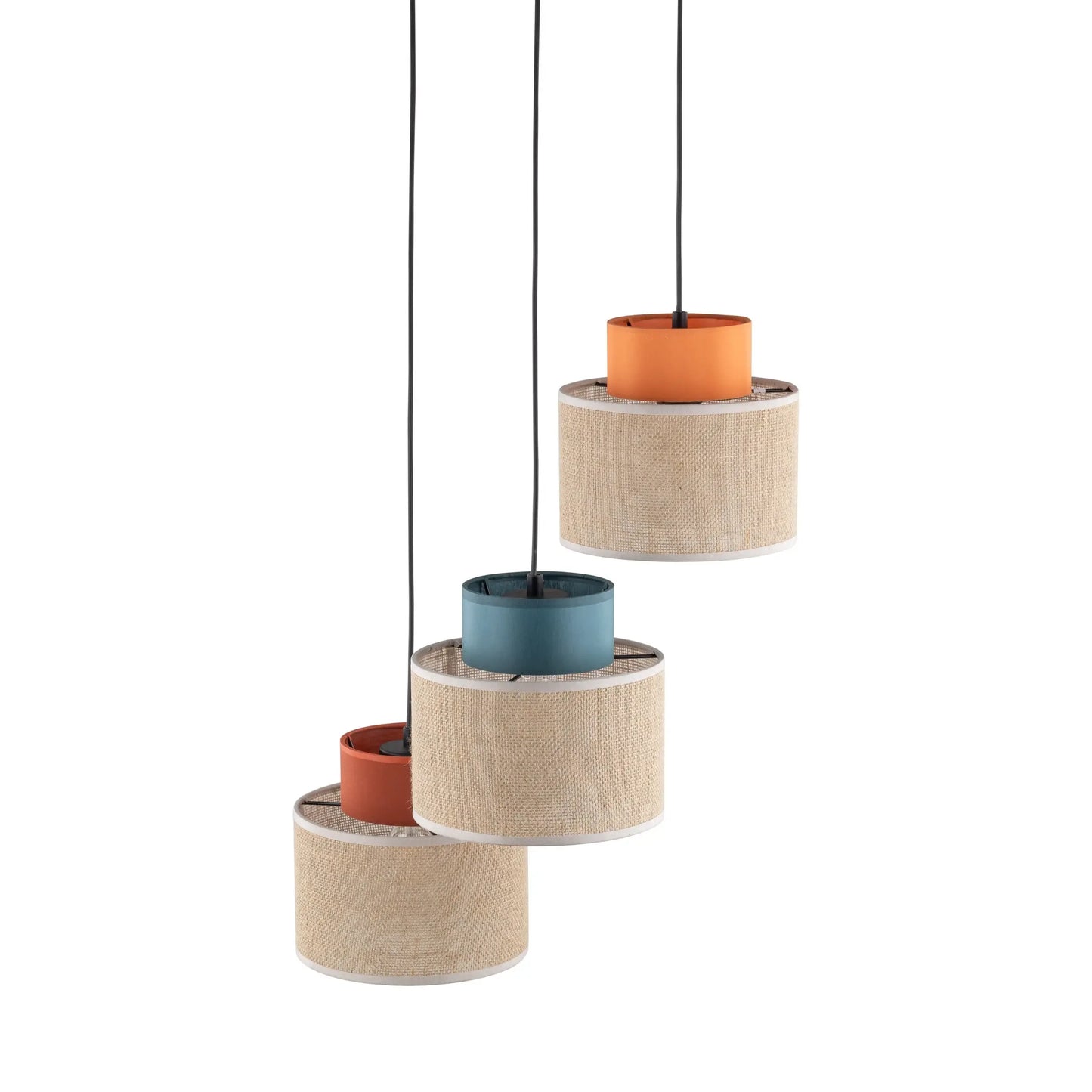 DUO Jute Mix Natural Pendant Light 3 LumoCrafts