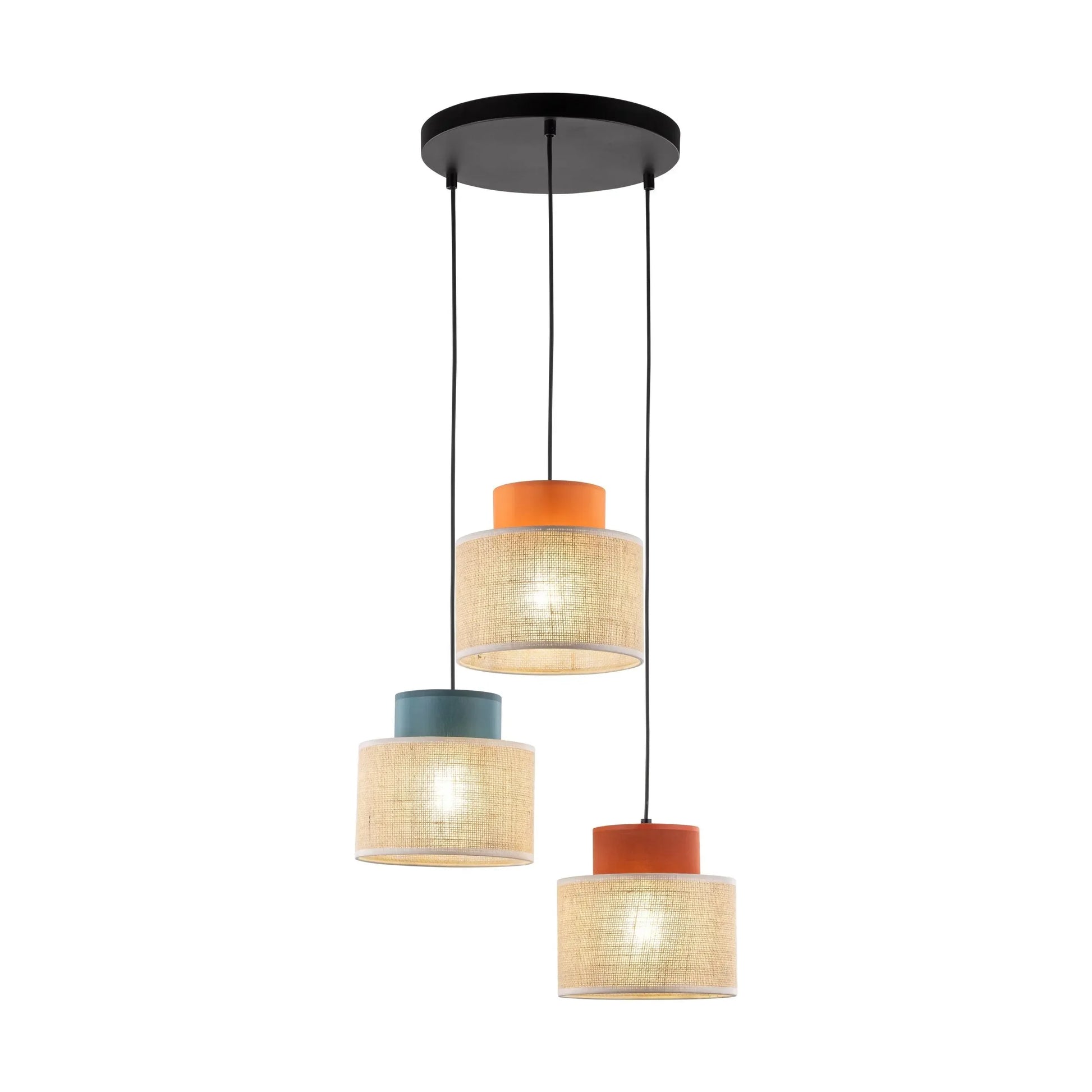 DUO Jute Mix Natural Pendant Light 3 LumoCrafts