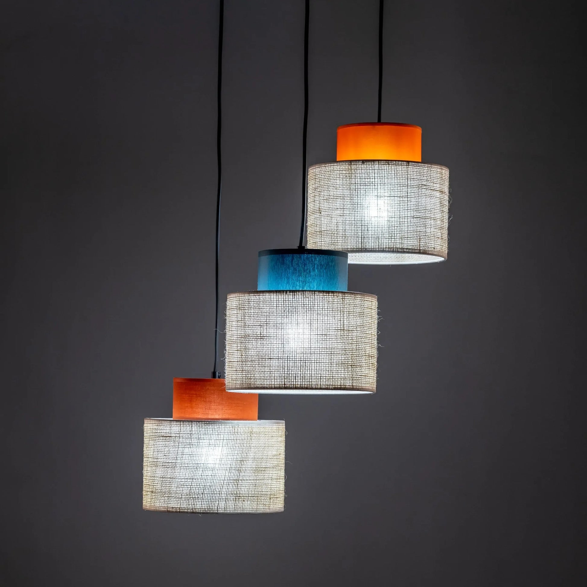 DUO Jute Mix Natural Pendant Light 3 LumoCrafts