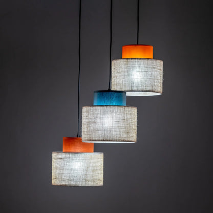 DUO Jute Mix Natural Pendant Light 3 LumoCrafts
