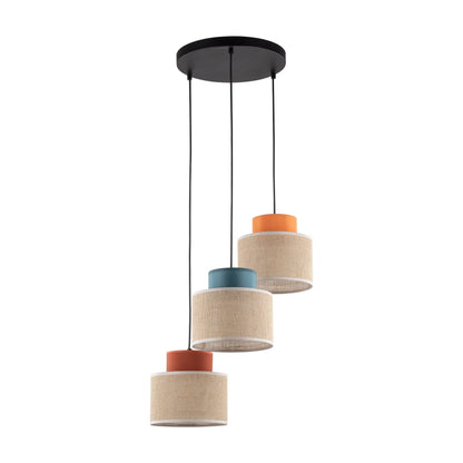 DUO Jute Mix Natural Pendant Light 3 LumoCrafts