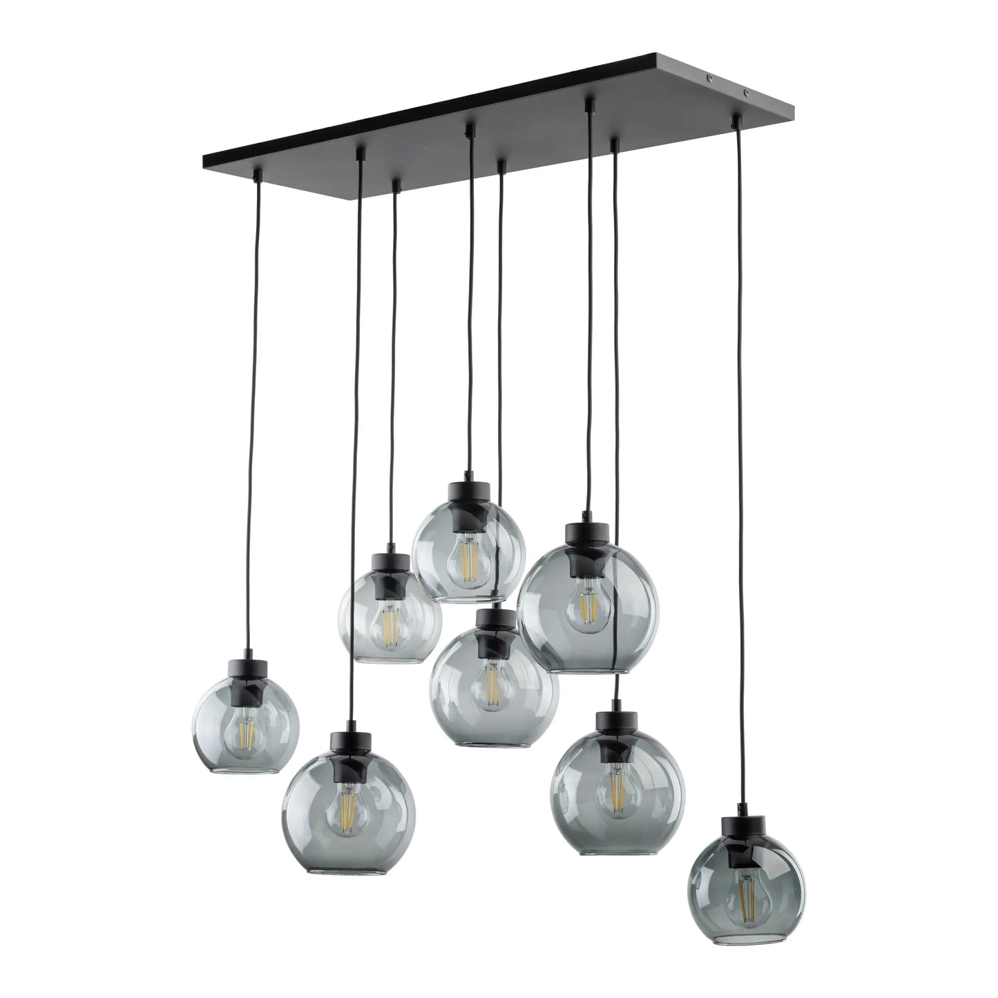 CUBUS Graphite Glass Scandinavian  Pendant Light 8 LumoCrafts