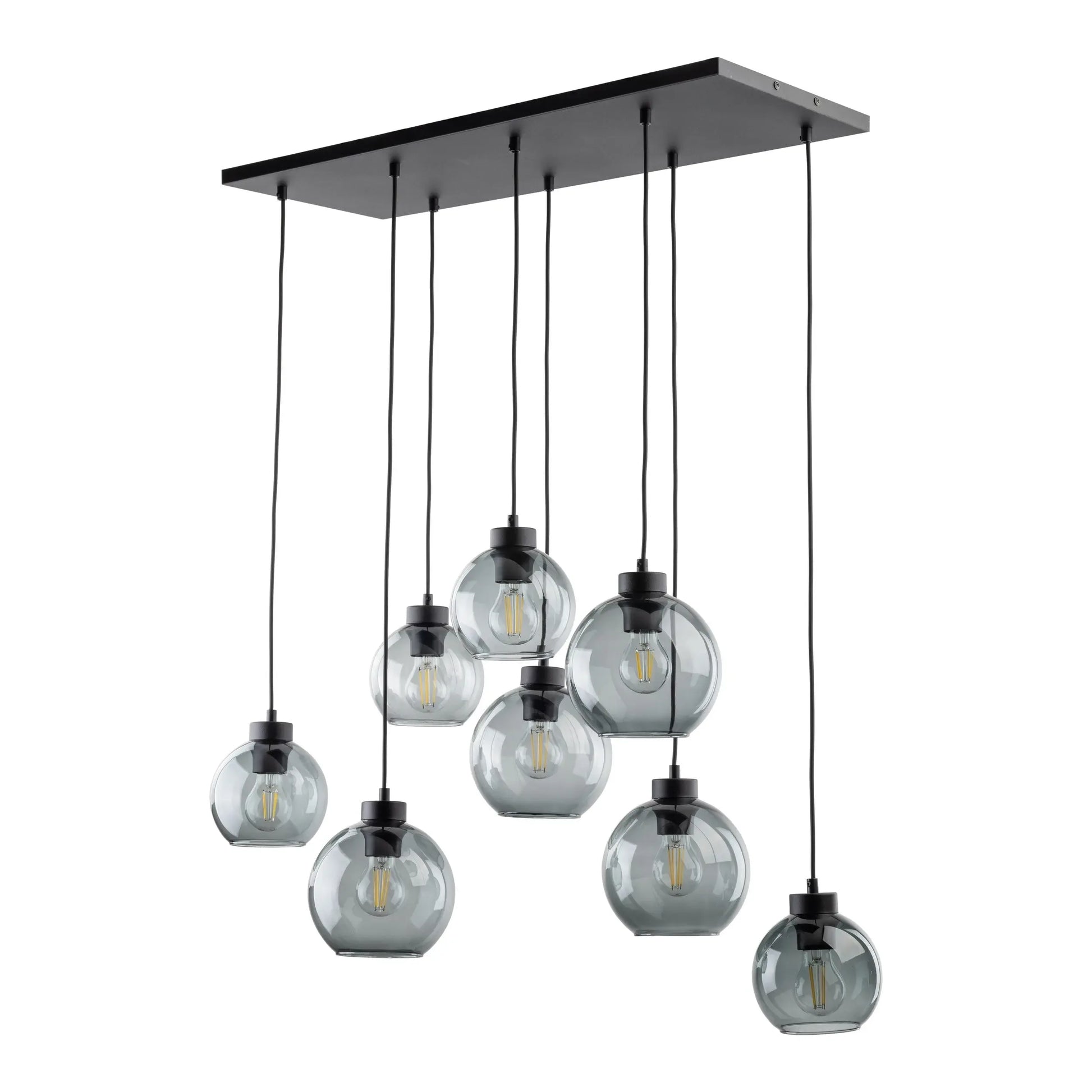 CUBUS Graphite Glass Scandinavian  Pendant Light 8 LumoCrafts