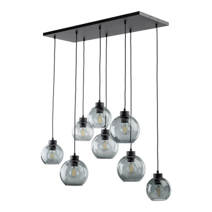 CUBUS Graphite Glass Scandinavian  Pendant Light 8 LumoCrafts