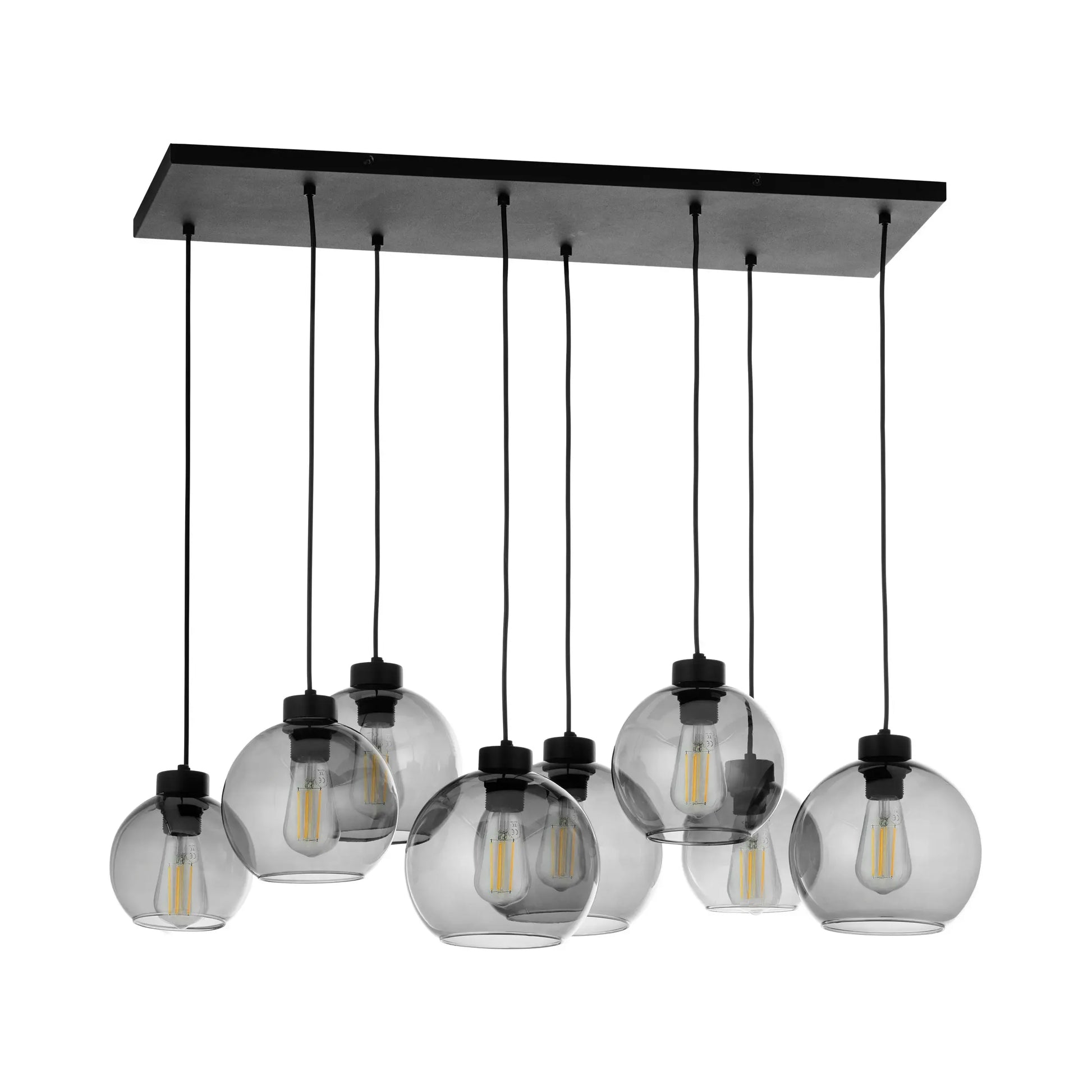 CUBUS Graphite Glass Scandinavian  Pendant Light 8 LumoCrafts