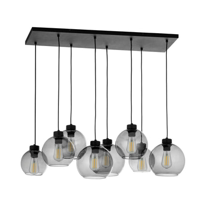 CUBUS Graphite Glass Scandinavian  Pendant Light 8 LumoCrafts