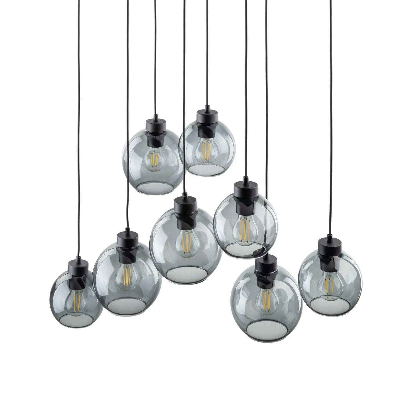 CUBUS Graphite Glass Scandinavian  Pendant Light 8 LumoCrafts