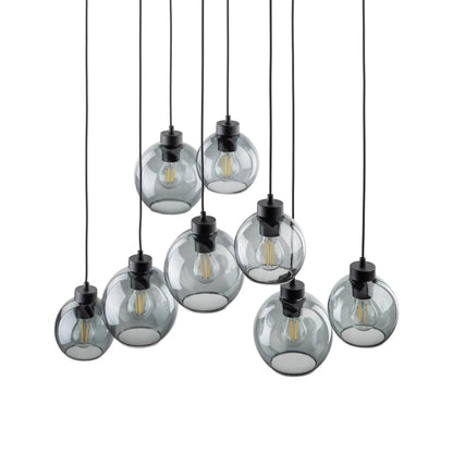 CUBUS Graphite Glass Scandinavian  Pendant Light 8 LumoCrafts