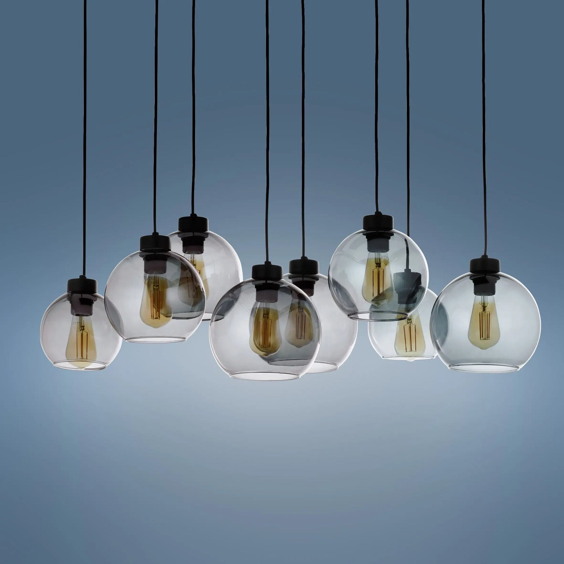 CUBUS Graphite Glass Scandinavian  Pendant Light 8 LumoCrafts