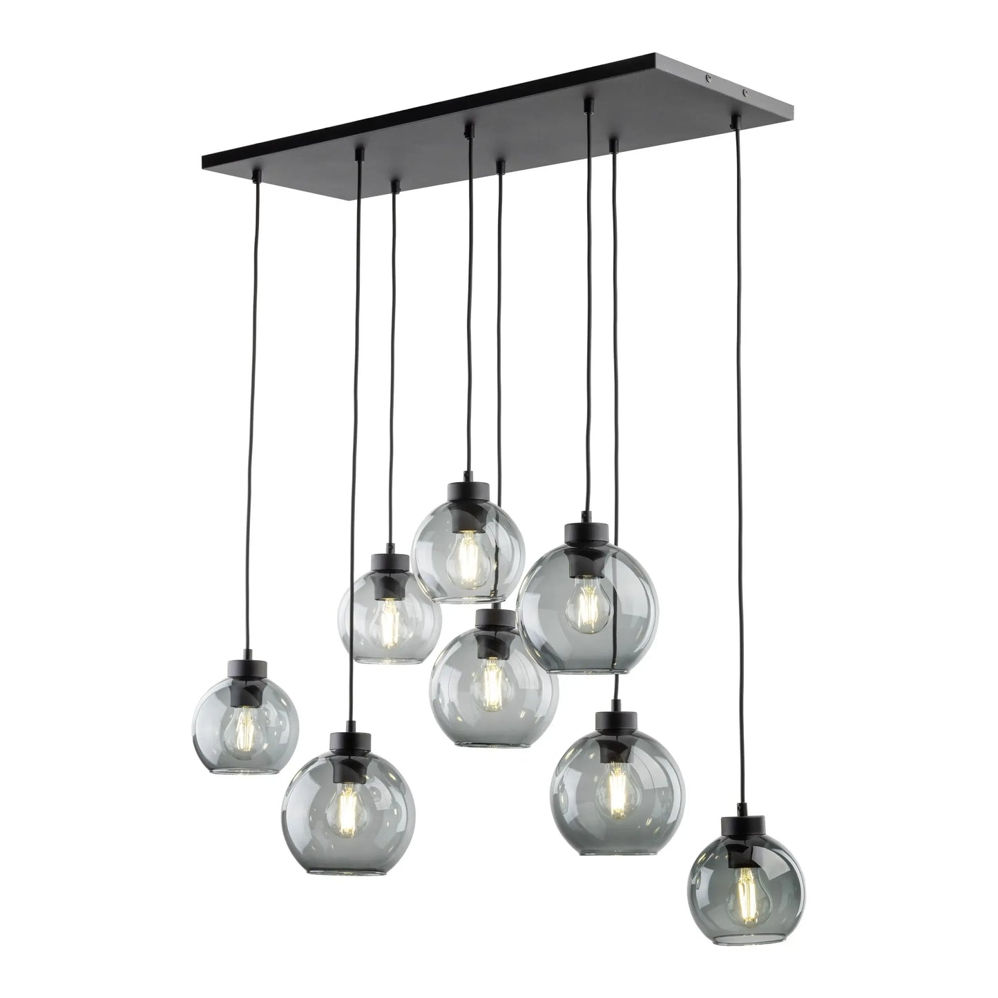 CUBUS Graphite Glass Scandinavian  Pendant Light 8 LumoCrafts