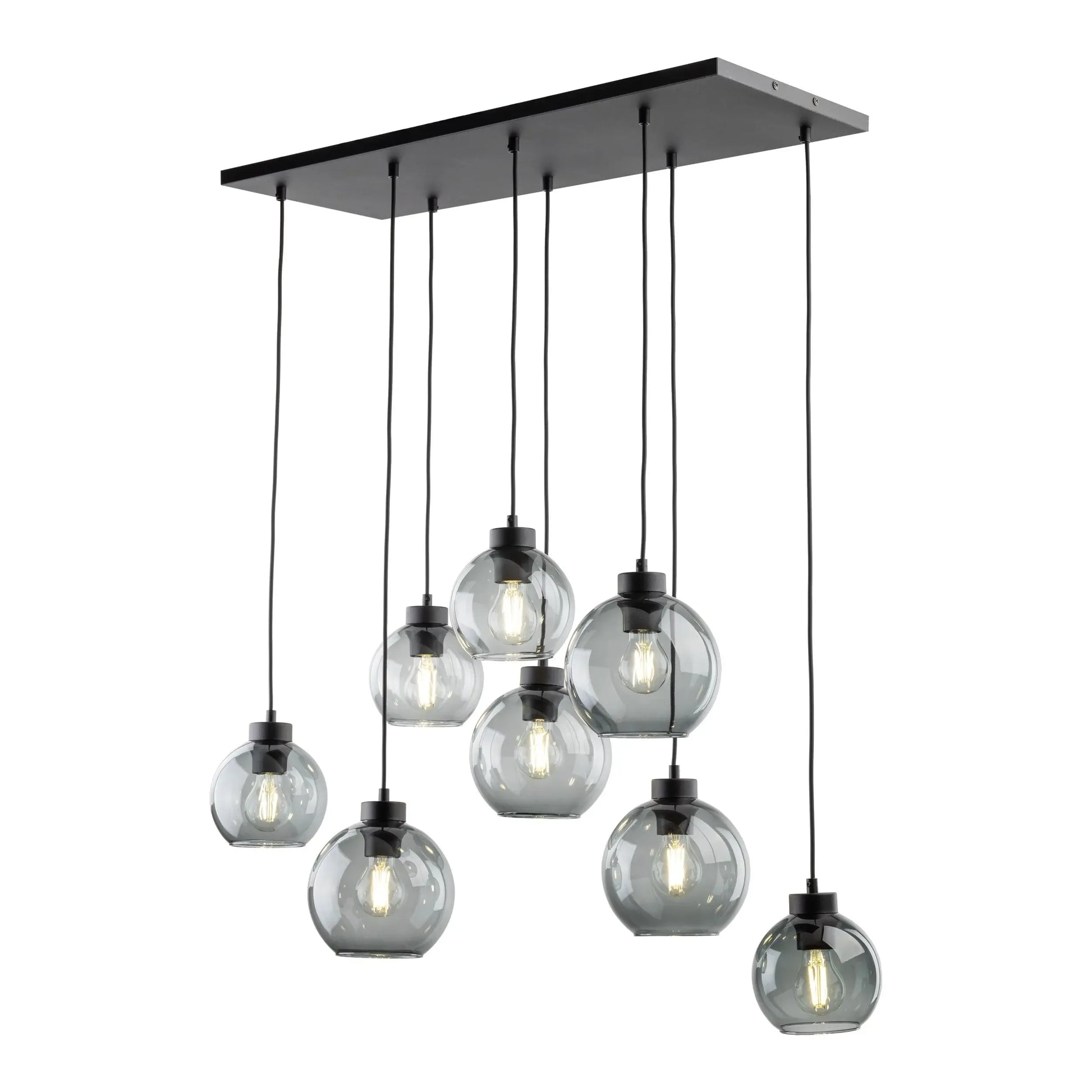 CUBUS Graphite Glass Scandinavian  Pendant Light 8 LumoCrafts