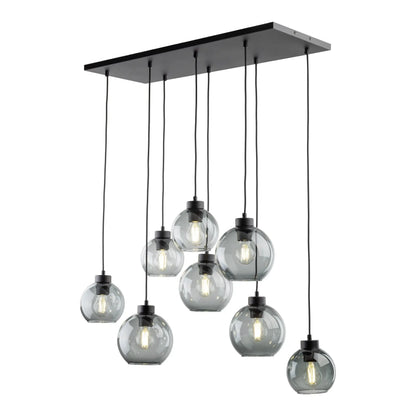 CUBUS Graphite Glass Scandinavian  Pendant Light 8 LumoCrafts