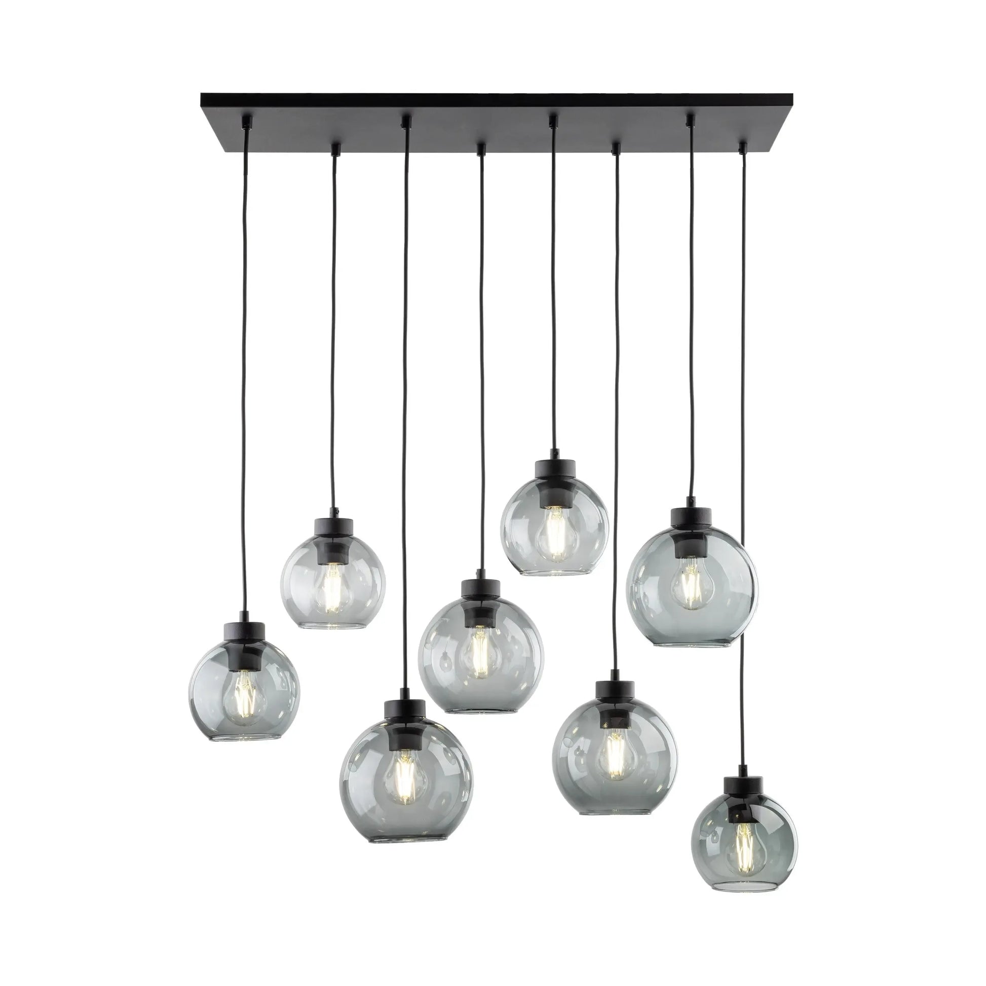 CUBUS Graphite Glass Scandinavian  Pendant Light 8 LumoCrafts