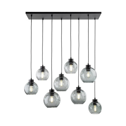 CUBUS Graphite Glass Scandinavian  Pendant Light 8 LumoCrafts
