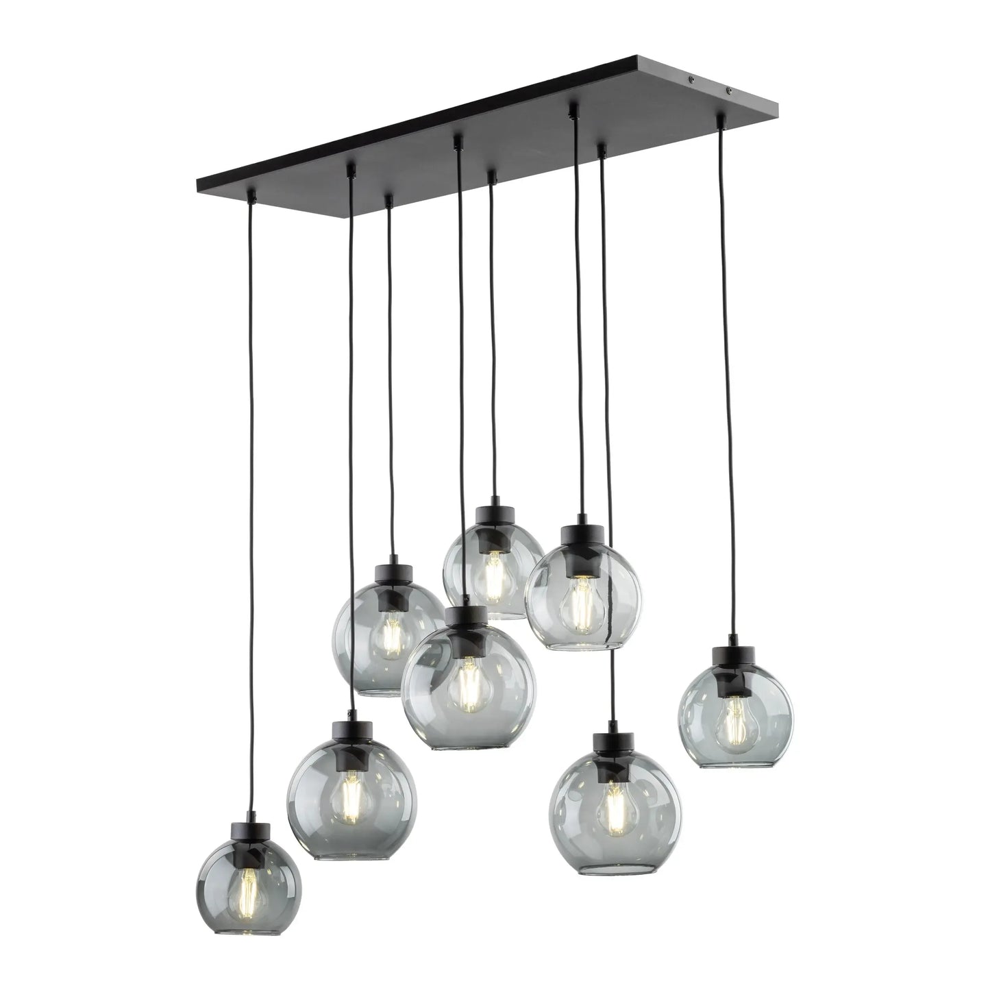CUBUS Graphite Glass Scandinavian  Pendant Light 8 LumoCrafts