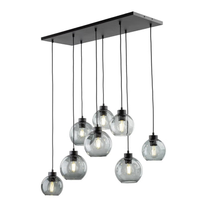 CUBUS Graphite Glass Scandinavian  Pendant Light 8 LumoCrafts