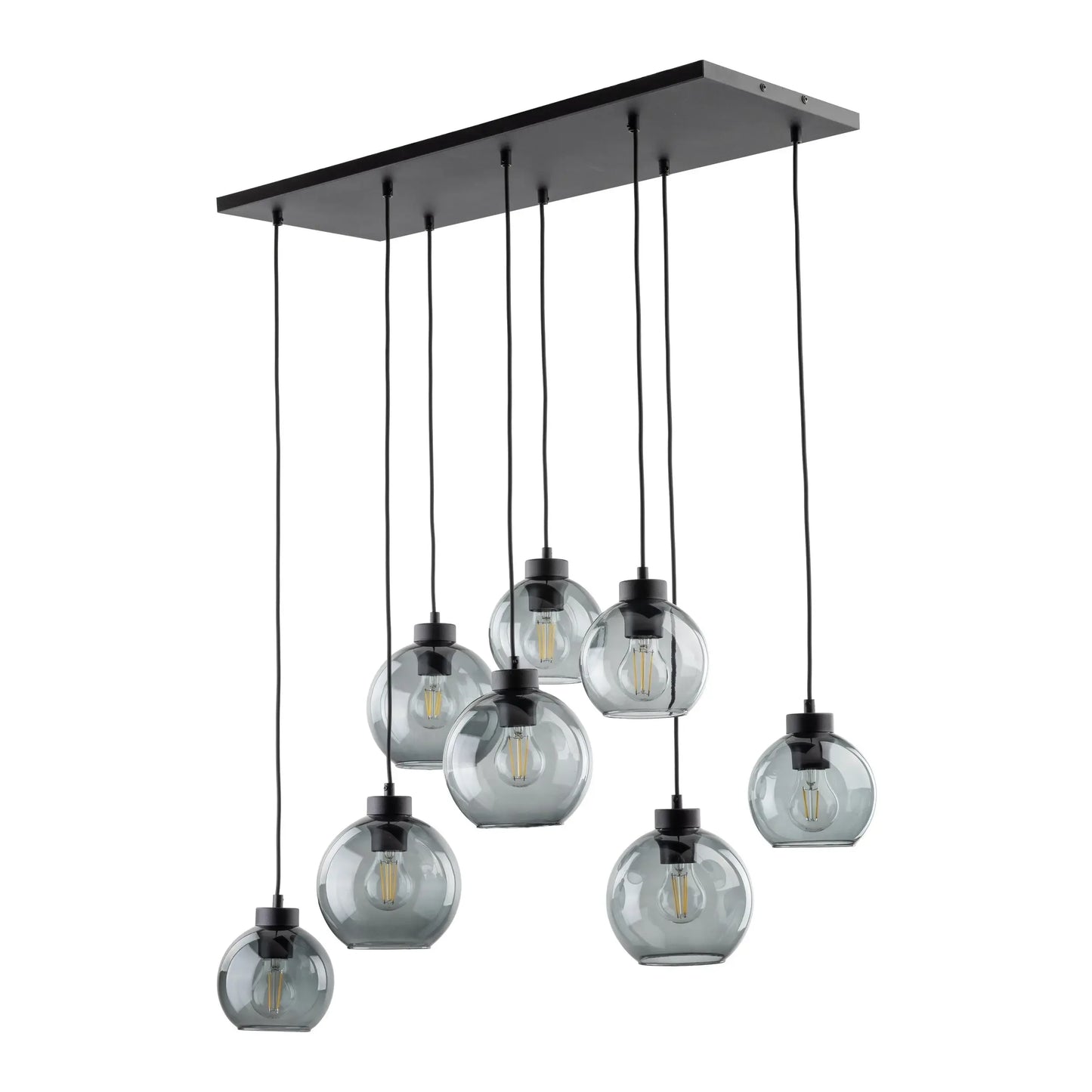 CUBUS Graphite Glass Scandinavian  Pendant Light 8 LumoCrafts