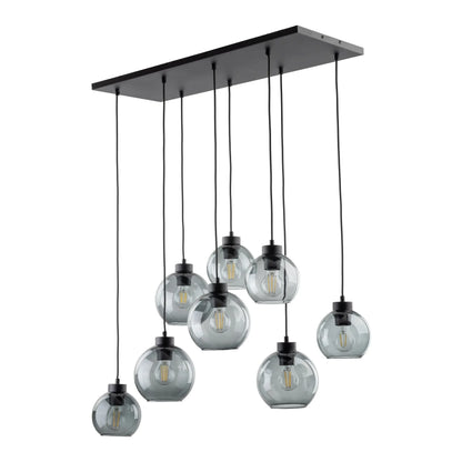 CUBUS Graphite Glass Scandinavian  Pendant Light 8 LumoCrafts