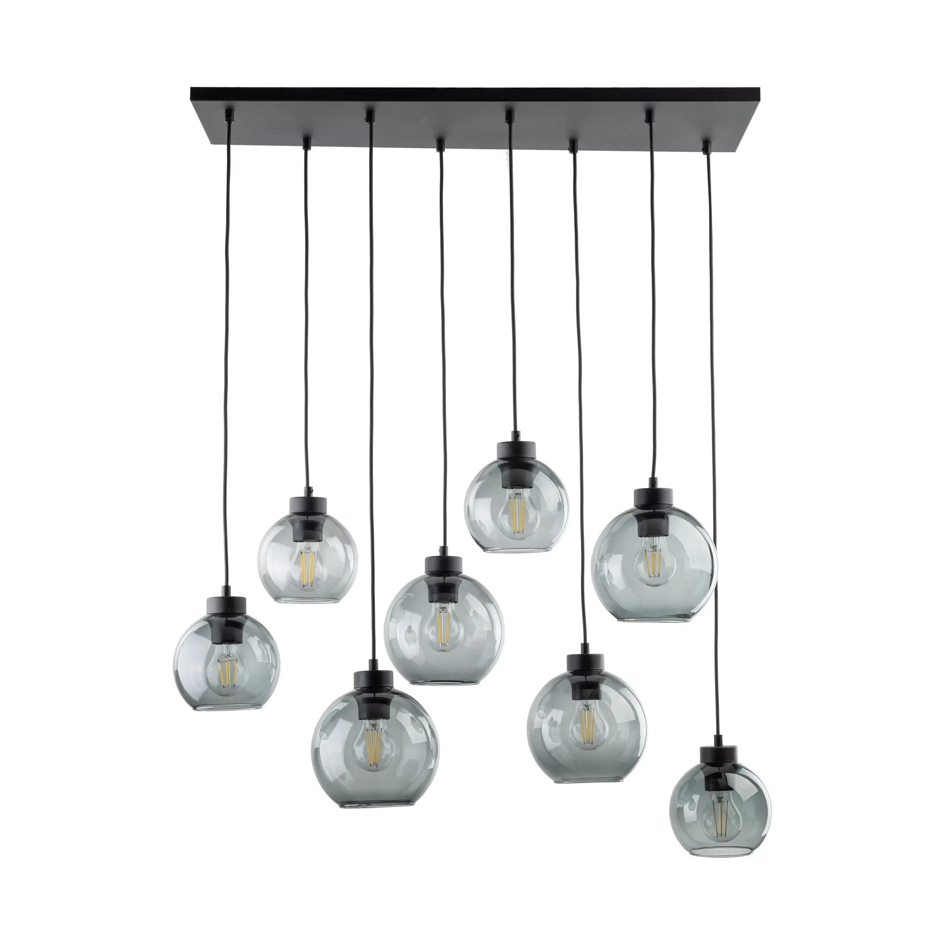 CUBUS Graphite Glass Scandinavian  Pendant Light 8 LumoCrafts