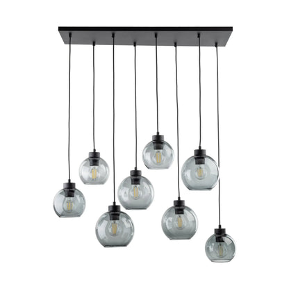 CUBUS Graphite Glass Scandinavian  Pendant Light 8 LumoCrafts