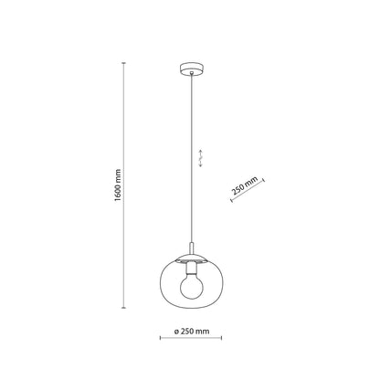 VIBE Topaz Glass Scandinavian Pendant Light