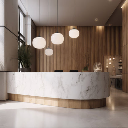 VIBE White Glass Scandinavian Pendant Light