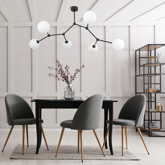 FAIRY Black Scandinavian Ceiling Lamp 6 LumoCrafts