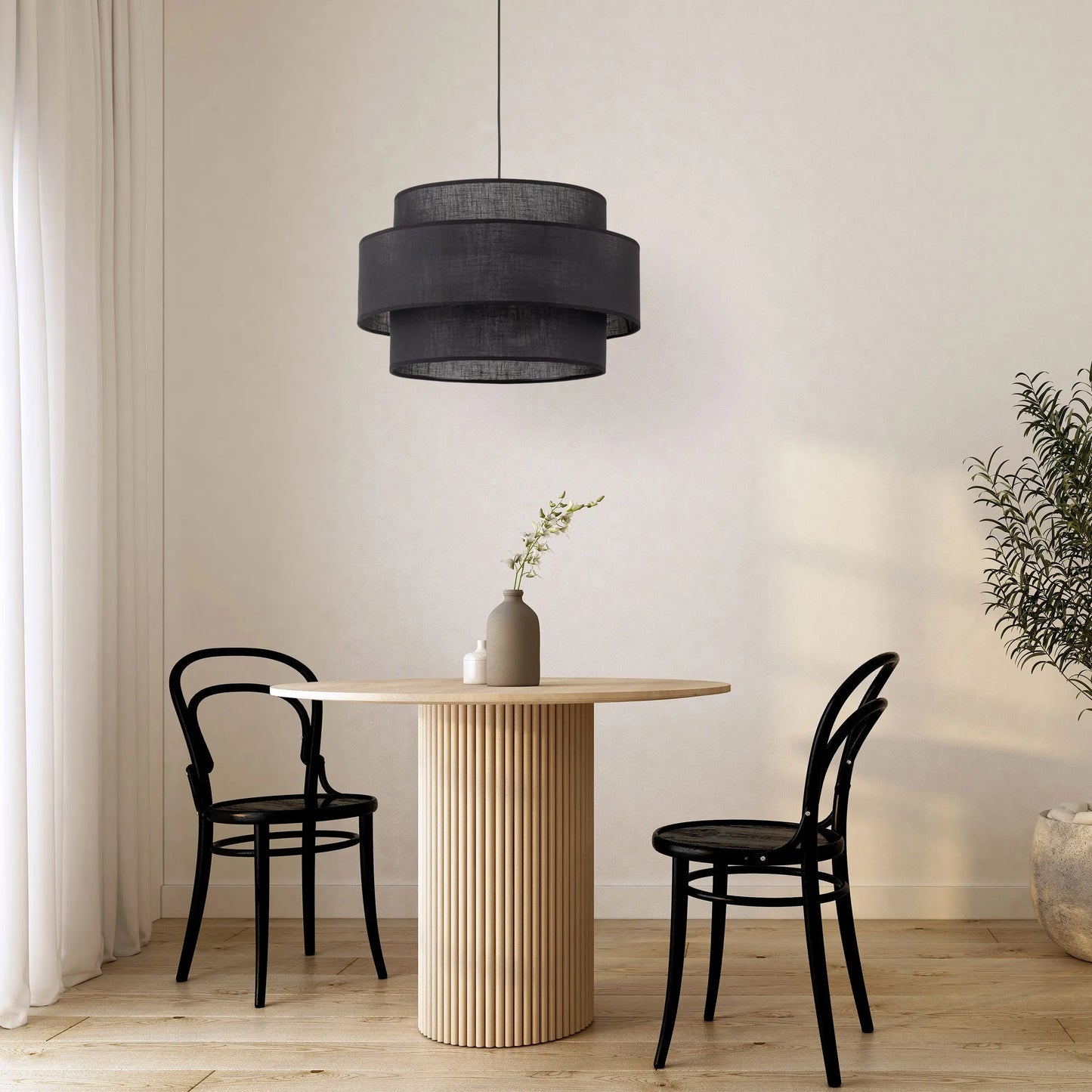 CALISTO Black Mid-Century Modern Pendant Light LumoCrafts