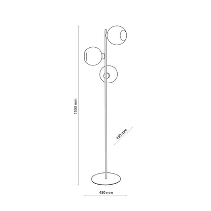 CUBUS Graphite Scandinavian Floor Lamp LumoCrafts