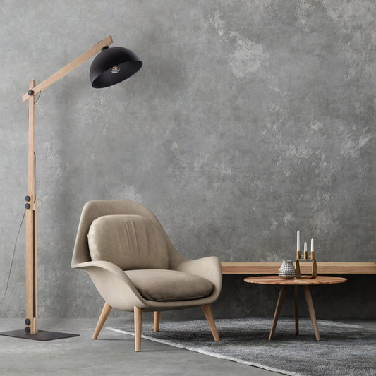 OSLO Black Scandinavian Floor Lamp LumoCrafts